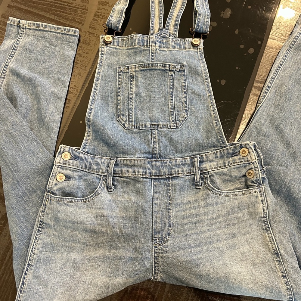 Hollister Blue Denim Overalls
